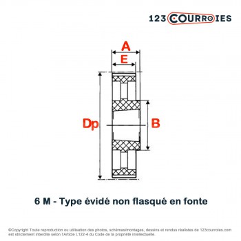 El modelo de Polea dentada para casquillo cónico PD8M144-30MA - PD8M144-30MA