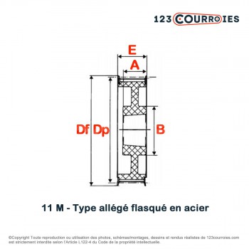 El modelo de Polea dentada para casquillo cónico PDL05060MA - PDL05060MA