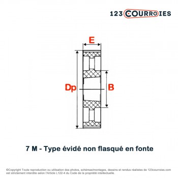 El modelo de Polea dentada para casquillo cónico PDL07572MA - PDL07572MA