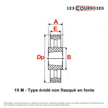 El modelo de Polea dentada para casquillo cónico PDL075120MA - PDL075120MA