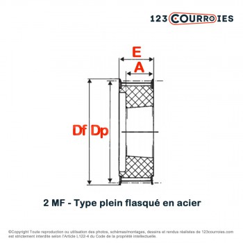 El modelo de Polea dentada para casquillo cónico PDH20022MA - PDH20022MA
