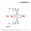 El modelo de Polea trapezoidal de aluminio para agujero cilíndrico SPB140/1ALU - SPB140/1ALU