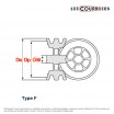 El modelo de Polea trapezoidal de aluminio para agujero cilíndrico SPB280/2ALU - SPB280/2ALU