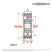 El modelo de Polea trapezoidal para casquillo cónico SPZ190/3MA - SPZ190/3MA