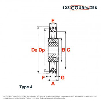 El modelo de Polea trapezoidal para casquillo cónico SPZ355/3MA - SPZ355/3MA