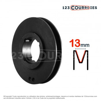 El modelo de Polea trapezoidal para casquillo cónico SPA100/6MA - SPA100/6MA