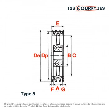 El modelo de Polea trapezoidal para casquillo cónico SPA450/4MA - SPA450/4MA