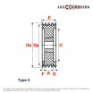 El modelo de Polea trapezoidal para casquillo cónico SPB224/5MA - SPB224/5MA