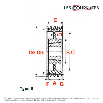 El modelo de Polea trapezoidal para casquillo cónico SPB280/5MA - SPB280/5MA