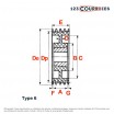 El modelo de Polea trapezoidal para casquillo cónico SPB335/6MA - SPB335/6MA