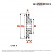 El modelo de Polea trapezoidal para casquillo cónico SPC280/3MA - SPC280/3MA