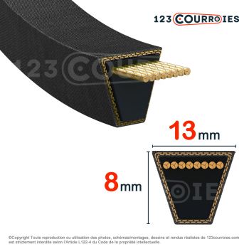 El modelo de Correa trapezoidal lisa A94 - A94