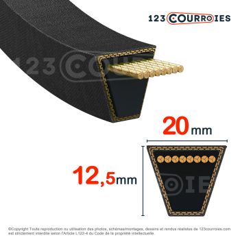El modelo de Correa trapezoidal lisa Contitech Conti V 20X3150 Li - 20X3150-CONTITECH
