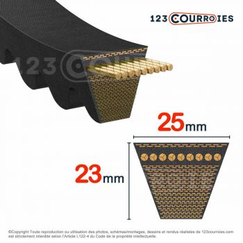 El modelo de Correa trapezoidal dentada Mégadyne Power Wedge 8VX2000 - 8VX2000-MEGADYNE