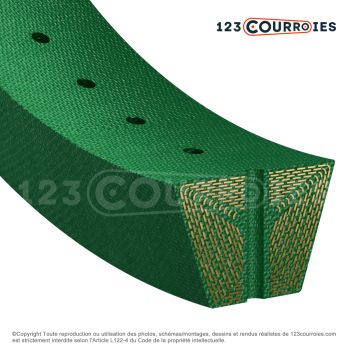 El modelo de Correa trapezoidal agujereada perfil Z (10 mm) OPEN-Z-OPTIBELT - OPEN-Z-OPTIBELT