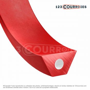 El modelo de Correa trapezoidal reforzada termosellable A - A-PU-RENFP-ROUGE