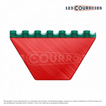 El modelo de Correa trapezoidal con supergrip termosellable B - BSG-PU-ROUGE
