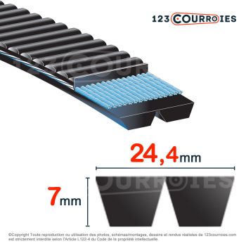 El modelo de Correa trapezoidal poliuretano Bando Banflex 2-11MS875 - 2-11MS875-BANDO