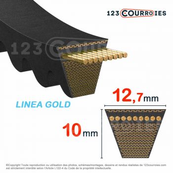El modelo de Correa trapezoidal dentada Mégadyne LineaGold XPA907 - XPA907LG-MEGADYNE
