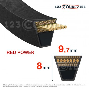 El modelo de Correa trapezoidal lisa Optibelt Red Power 3 SPZ3000 Ld - SPZ3000RP-OPTIBELT