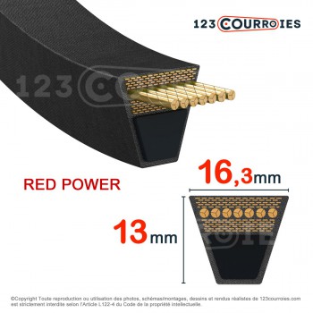 El modelo de Correa trapezoidal lisa Optibelt Red Power 3 SPB3750 Ld - SPB3750RP-OPTIBELT