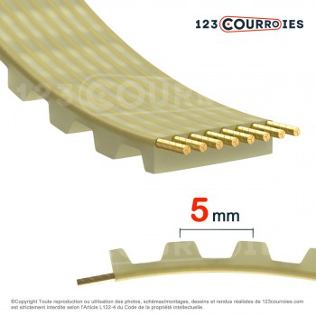 El modelo de Correa dentada simple poliuretano T5-1800-25 - T5-1800-25