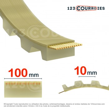 El modelo de Correa dentada abierta 100T10-PUSTEEL - 100T10-PUSTEEL