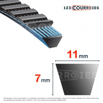El modelo de Correa trapezoidal poliuretano Bando Banflex 11M1900 - 11M1900-BANDO