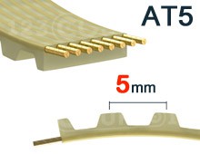 Nuestros modelos de Correa dentada AT5 paso 5mm