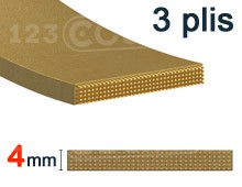 Nuestros modelos de Correas planas de 3 pliegues y grosor de 4 mm engrapables