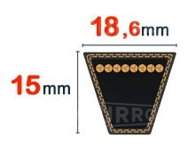 Nuestros modelos de Correa trapezoidal 18,6x15
