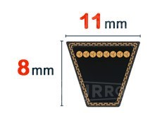 Nuestros modelos de Correa trapezoidal 11x8
