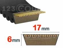 Nuestros modelos de Correa de transmisión 17x6
