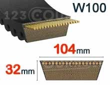 Nuestros modelos de 104 mm x 32 mm - W100