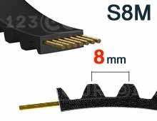 Nuestros modelos de Correa dentada S8M, paso de 8 mm