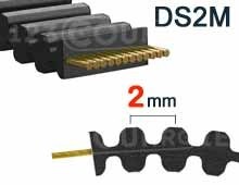 Nuestros modelos de Correa dentada DS2M, paso de 2 mm