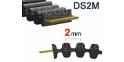 Correa dentada DS2M, paso de 2 mm