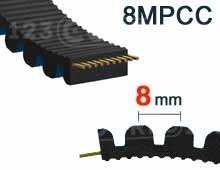 Nuestros modelos de Mini Polychain Carbono 8MPCC - Paso 8mm