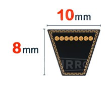 Nuestros modelos de Correas trapezoidales de sección 10 x 8 mm