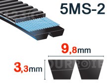 Nuestros modelos de 9,8mm x 3,3mm - 5MS-2 (Poliuretano)