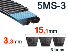 Nuestros modelos de 15,1mm x 3,3mm - 5MS-3 (Poliuretano)