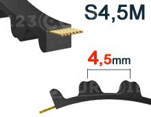 Nuestros modelos de Correa dentada S4,5M paso 4,5mm