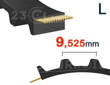 Nuestros modelos de Correa dentada L paso 9,53mm